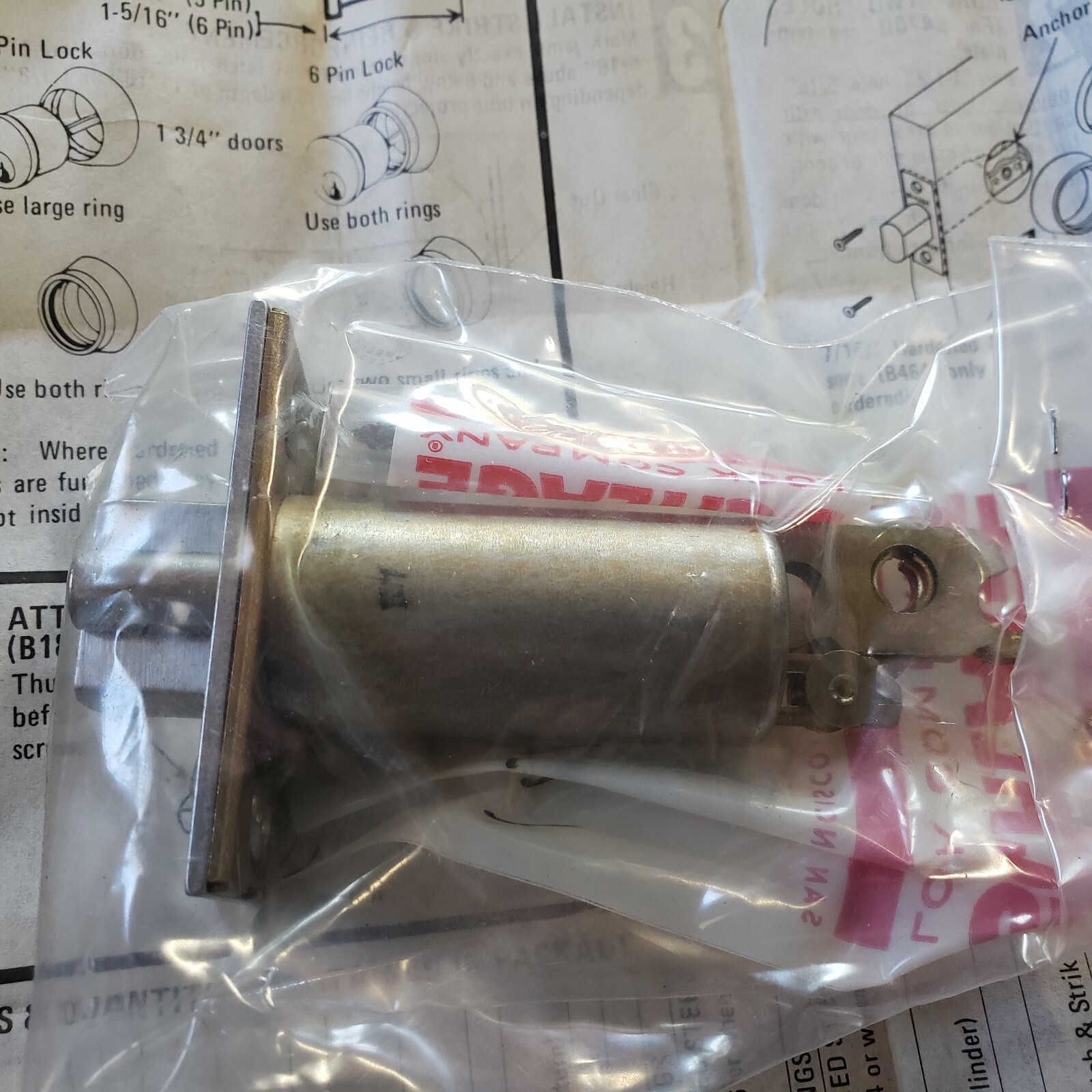 SCHLAGE B470D 626 SINGEL SIDED TURN 2 3/4" BACK SET Gate lock Locksmith