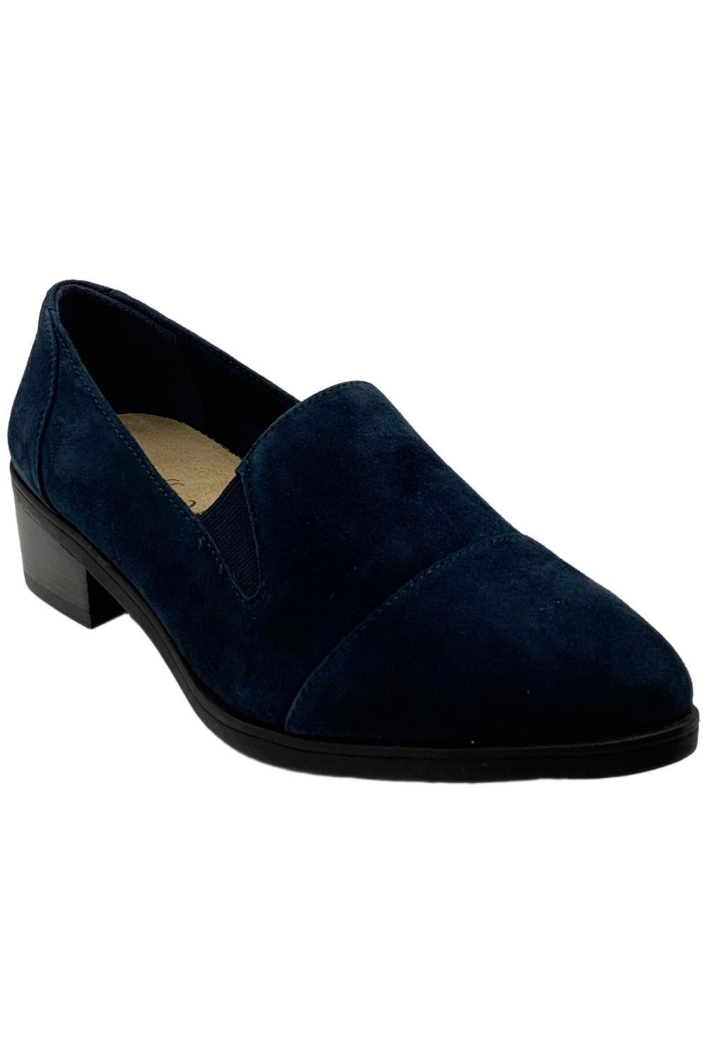 Bella Vita Women's Ohara Loafer Navy Suede Leather