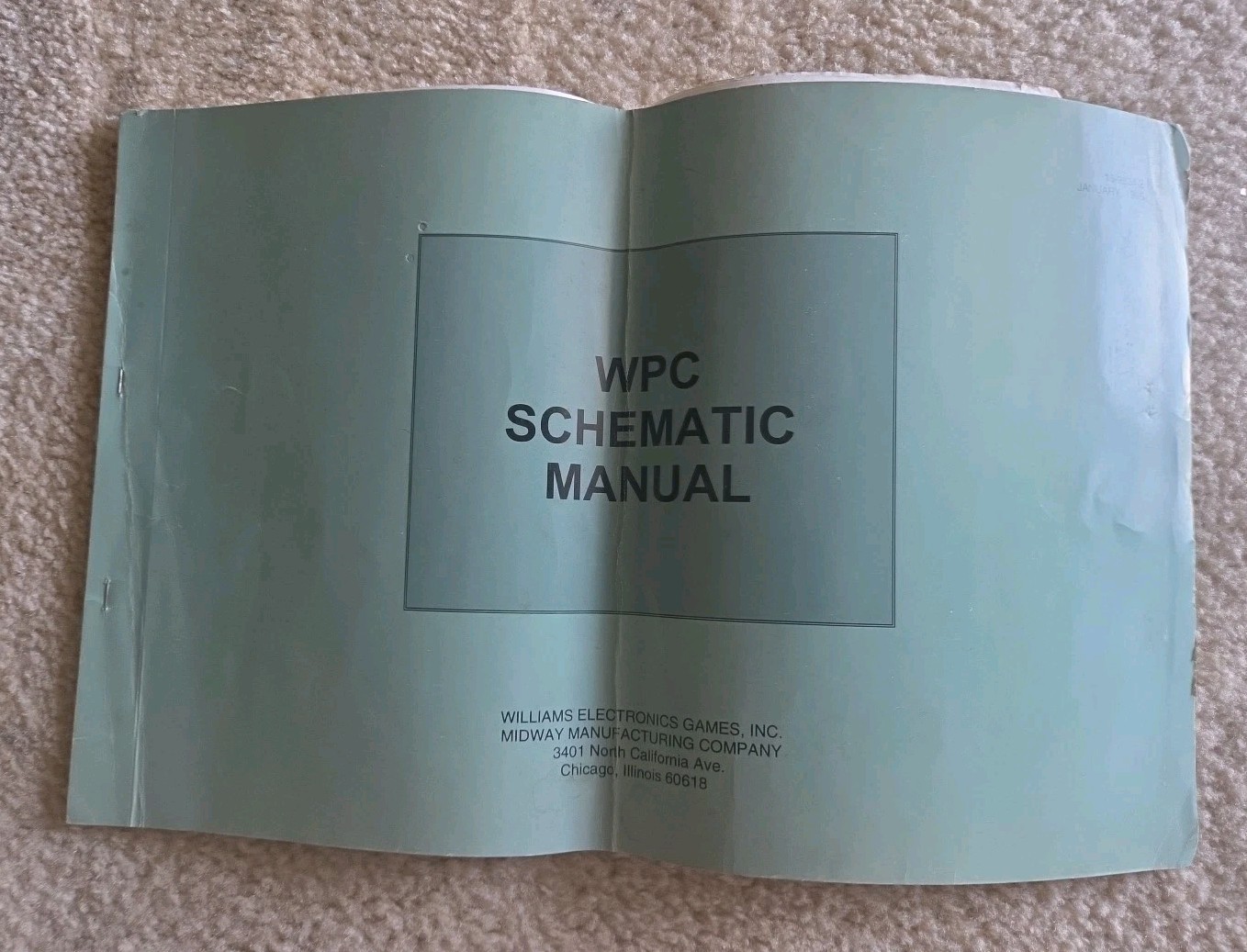 WPC WIlliams Pinball Game Schematic Manual 1995 Midway Pinball Arcade Machine