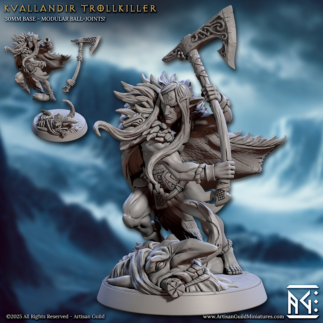 Kvallandir Trollkiller - Elf Berserker - Artisan Guild - Dungeons and Dragons