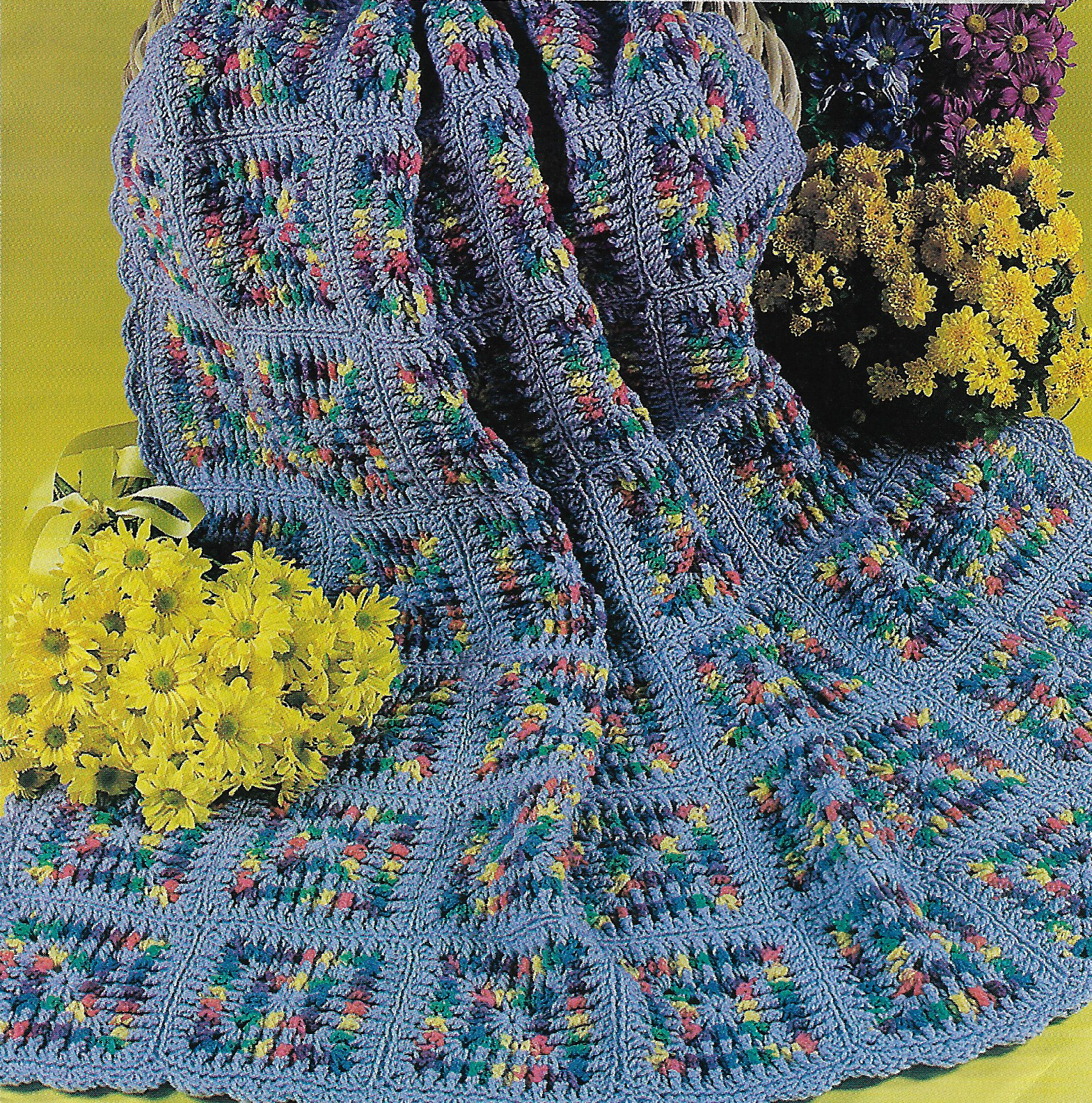 Lilac Rainbow Afghan crochet PATTERN INSTRUCTIONS