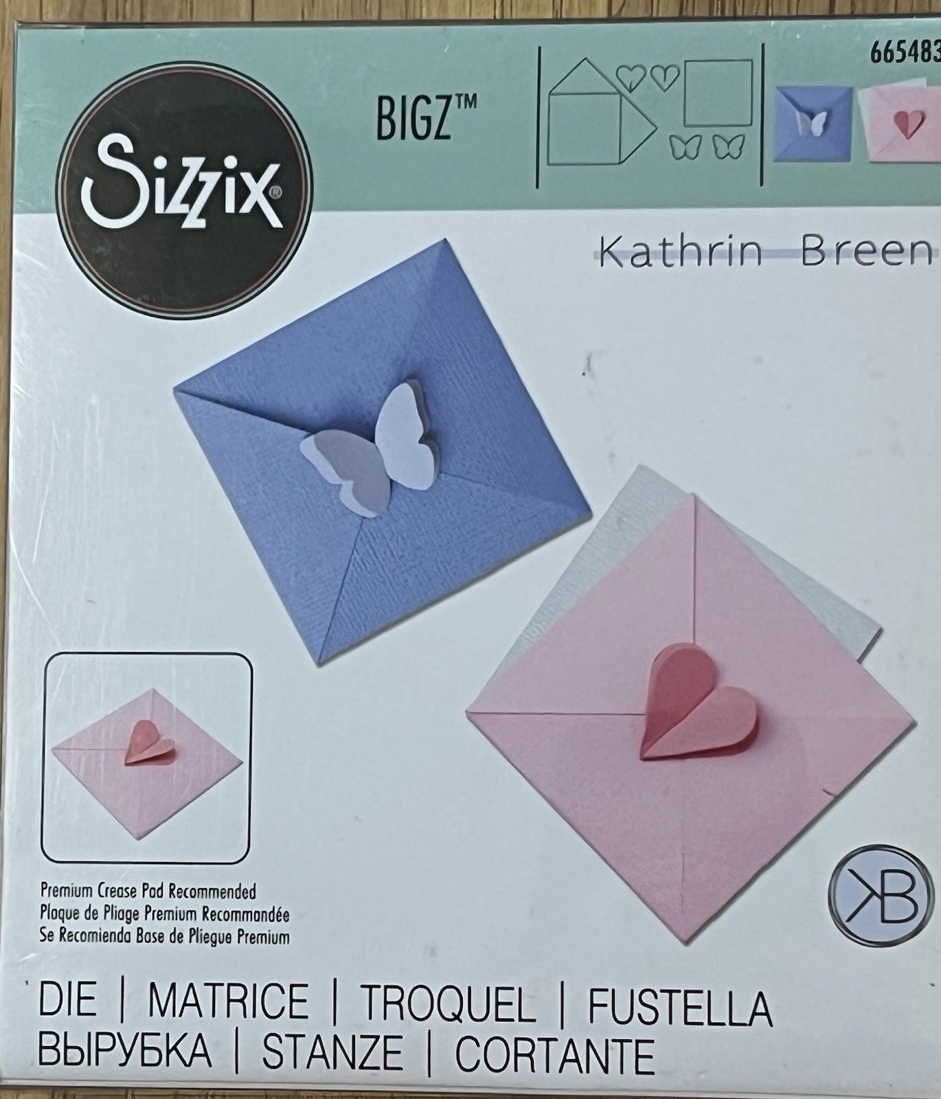 Sizzix BigZ Mini Card And Envelope Die Set #665483 Kathrin Breen NEW