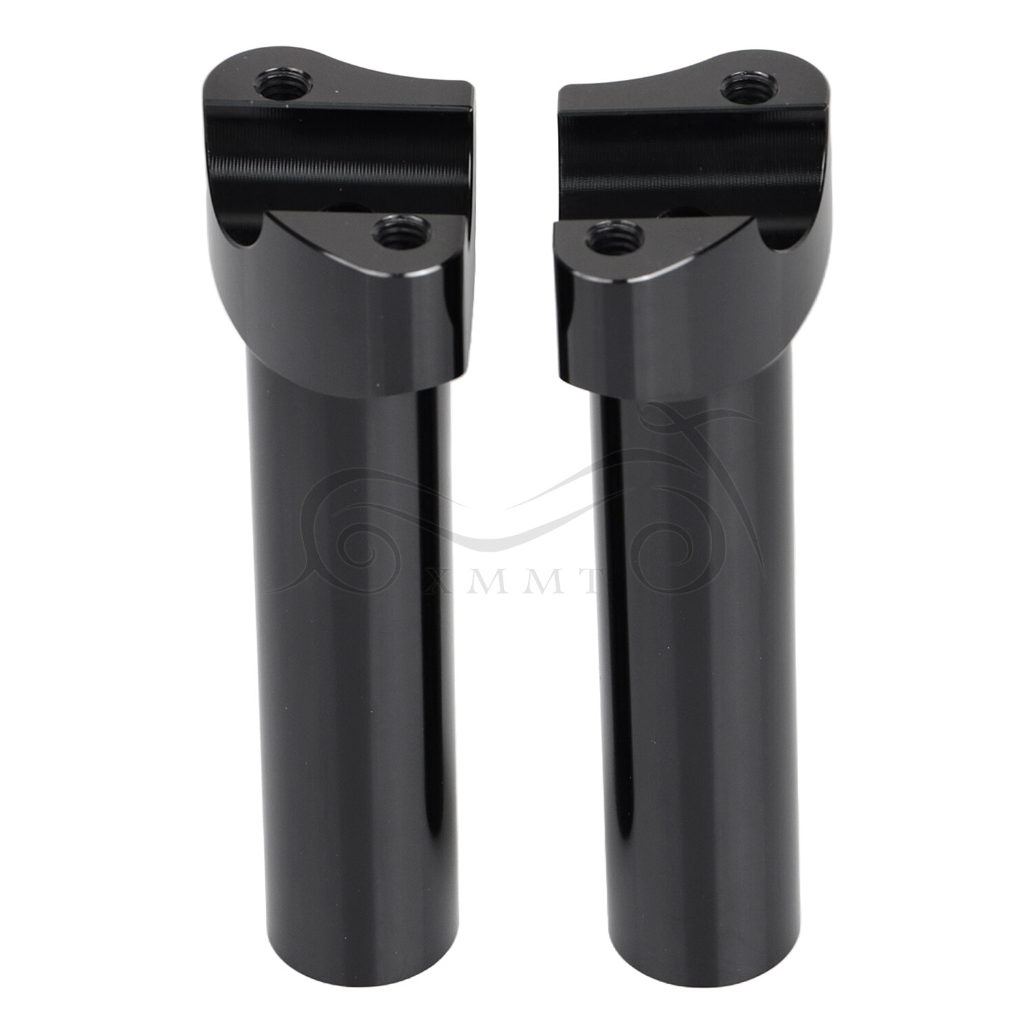 Black 5.5" Handlebar Risers Bottom For Harley 1" Bar Dyna Softail Sportster FXS