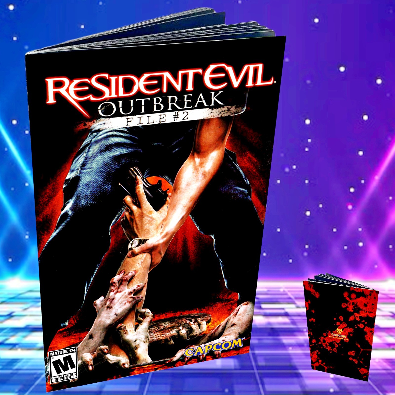 Replacement Manual for Resident Evil Outbreak File 2 -  PS2 Instruction Booklet