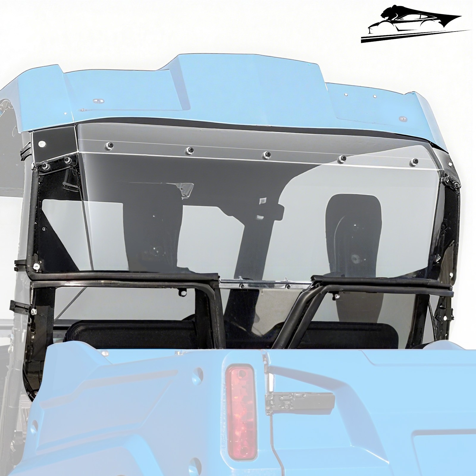 Rear Windshield Rear Window For 2014+ 2015 2016 2017 18 19 Honda Pioneer 700 UTV