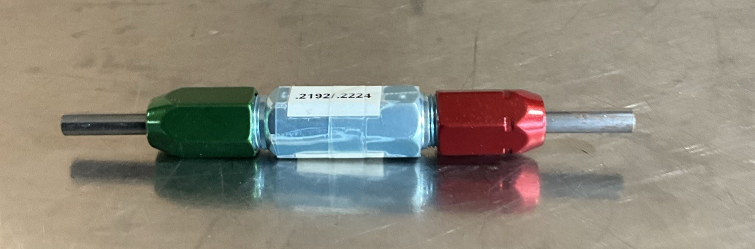 Vermont Gage    Go No Go Pin Gauge       .2192- .2224 / 5.57-5.65