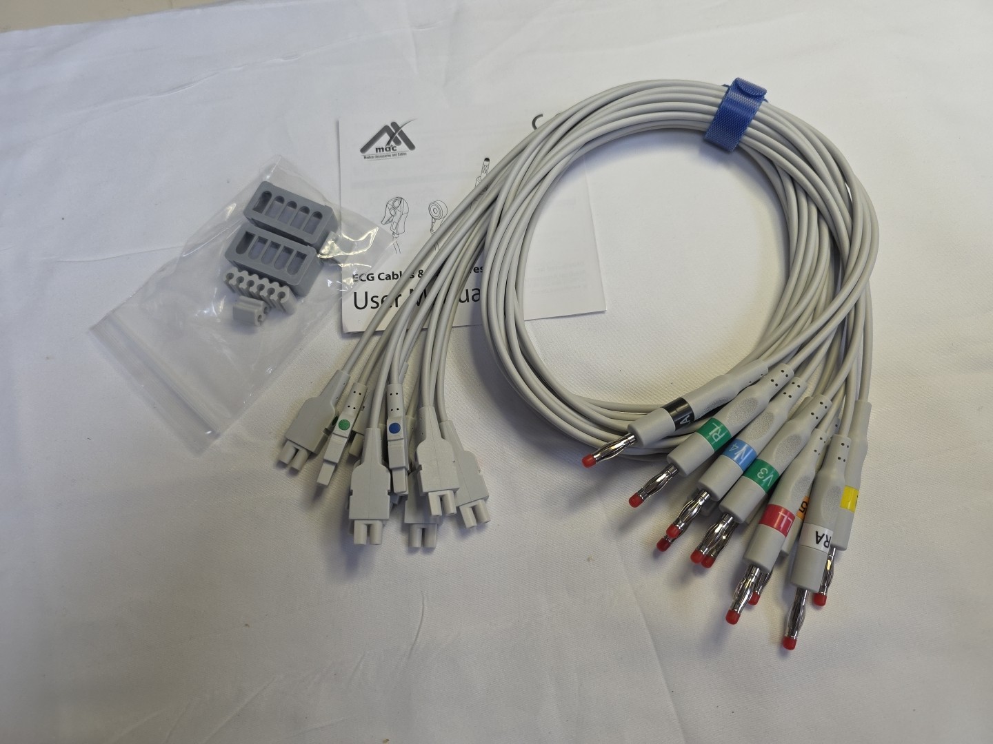 2016032-001 GE Marquette 10 Lead Banana Plug Leadwire Set MQMB10-LB