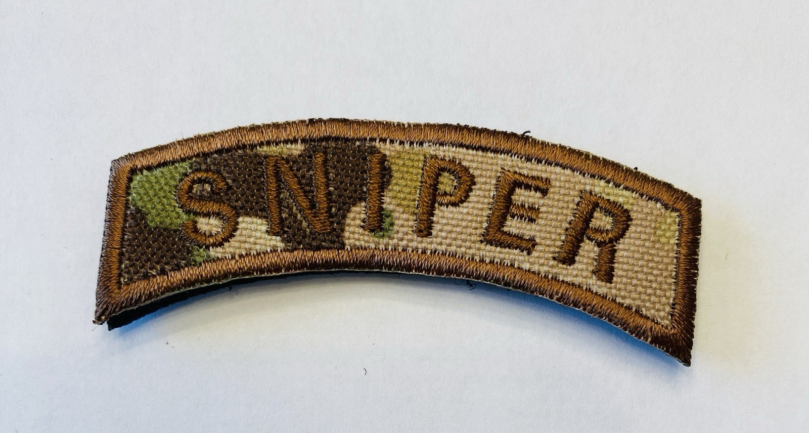 SNIPER CAMO ROCKER MILITARY TACTICAL HOOK & LOOP EMBROIDERED  PATCH
