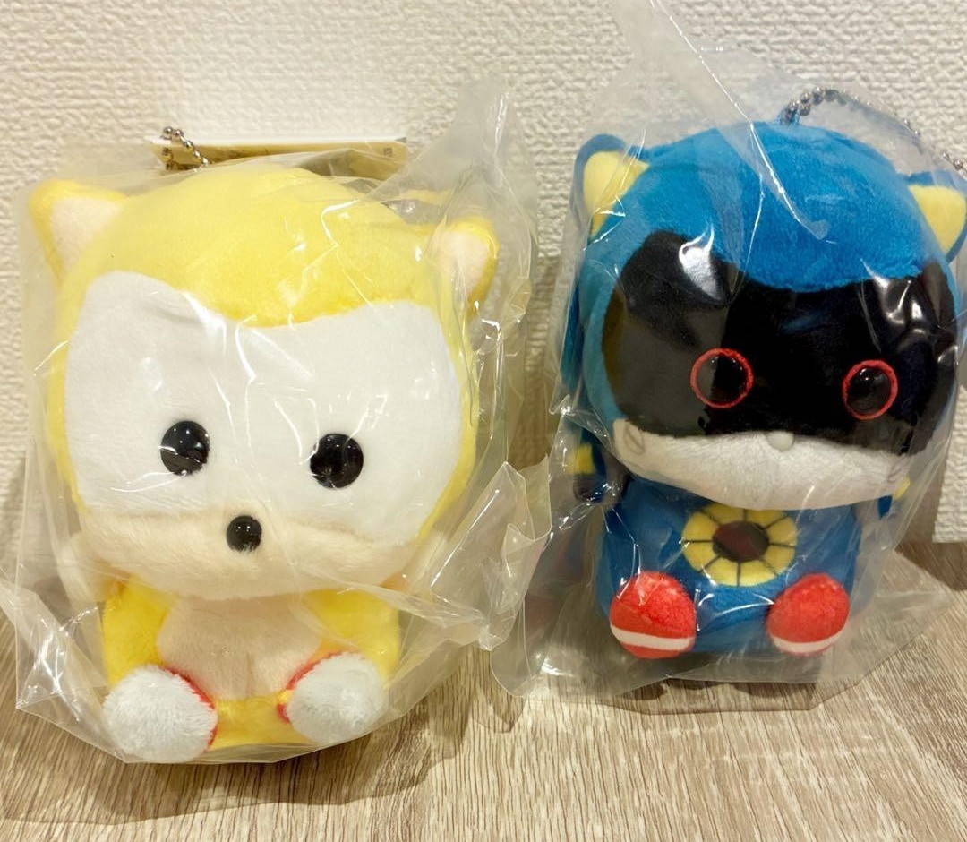Sonic the Hedgehog Cooro Super Sonic Metal Sonic Plush Set SEGA STORE Limited