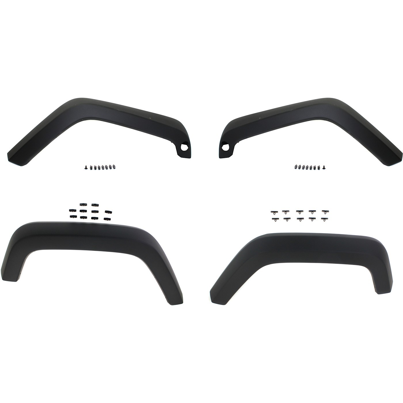Fender Flares For 2007-2017 Jeep Wrangler Set of 4 Front and Rear Textured Black