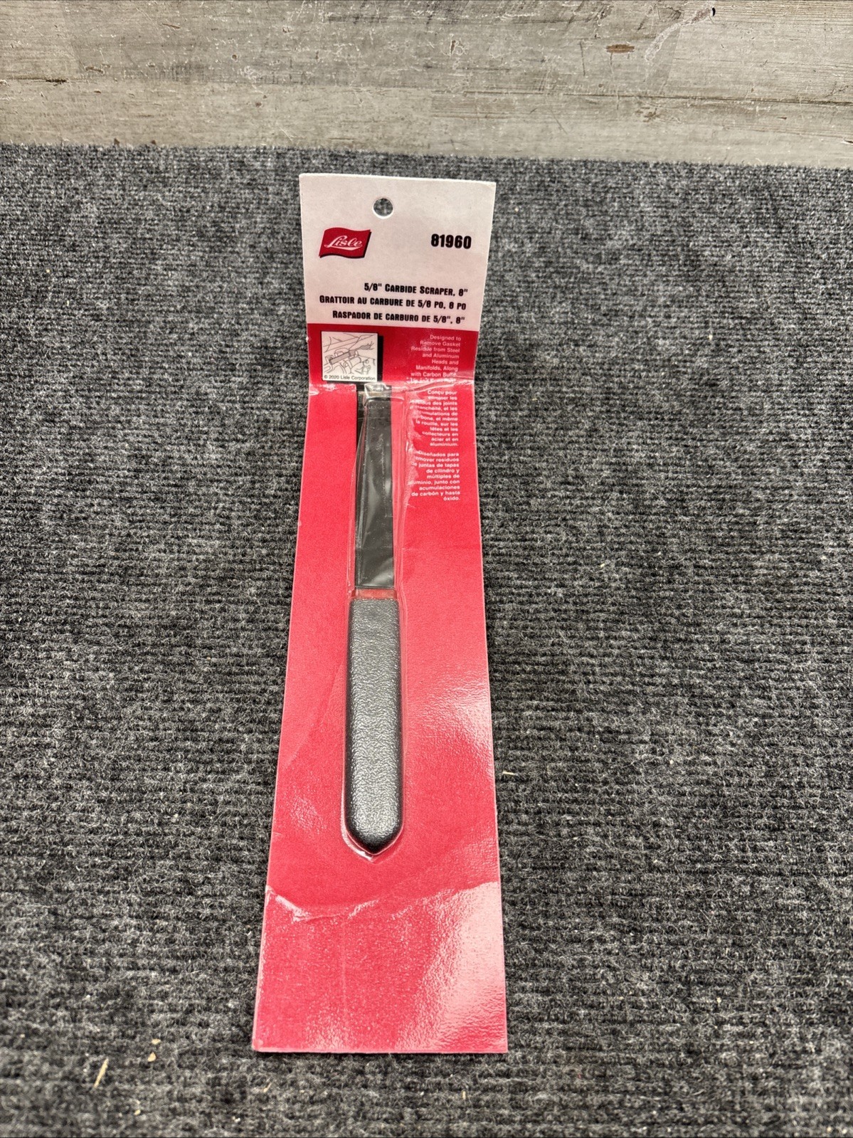 Lisle 81960 5/8" Carbide Scraper, 8"