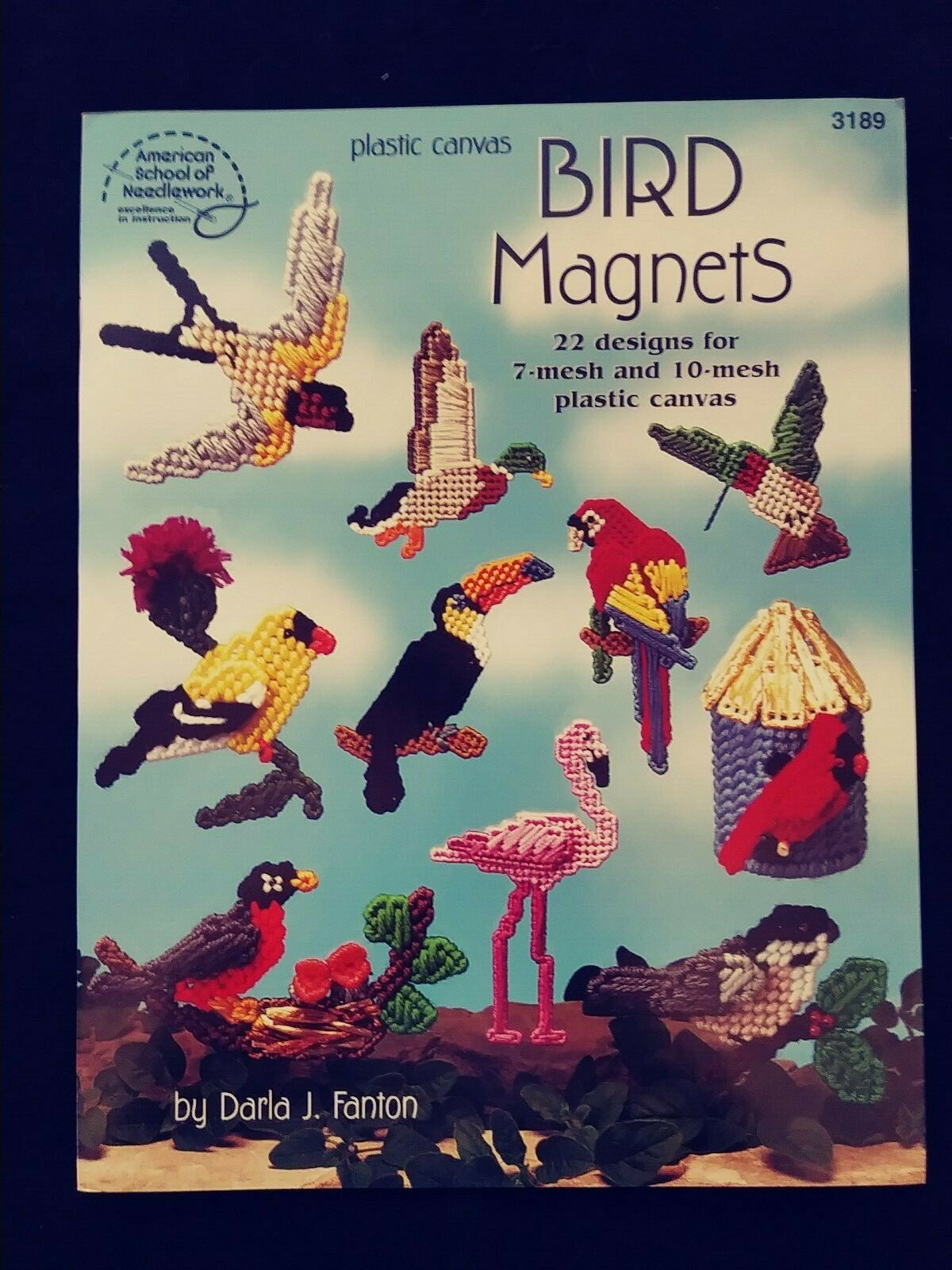 Plastic Canvas Bird Magnets - 22 Designs For 7 & 10 Mesh by Darla J. Fanton