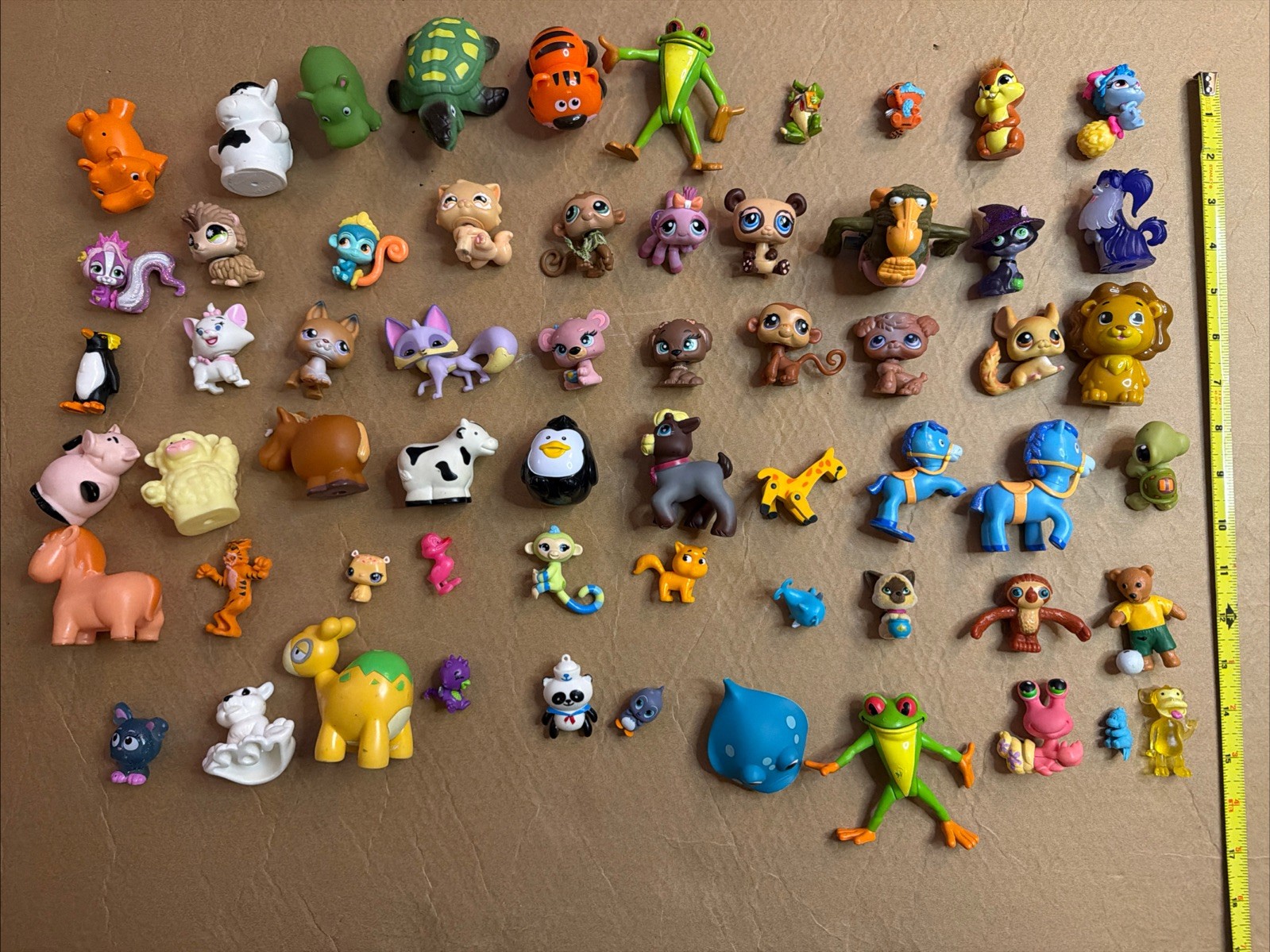 Large Lot of Kids Animal Pet Toys 60 items Panda Bear Dino Fish Cow Dog Horse