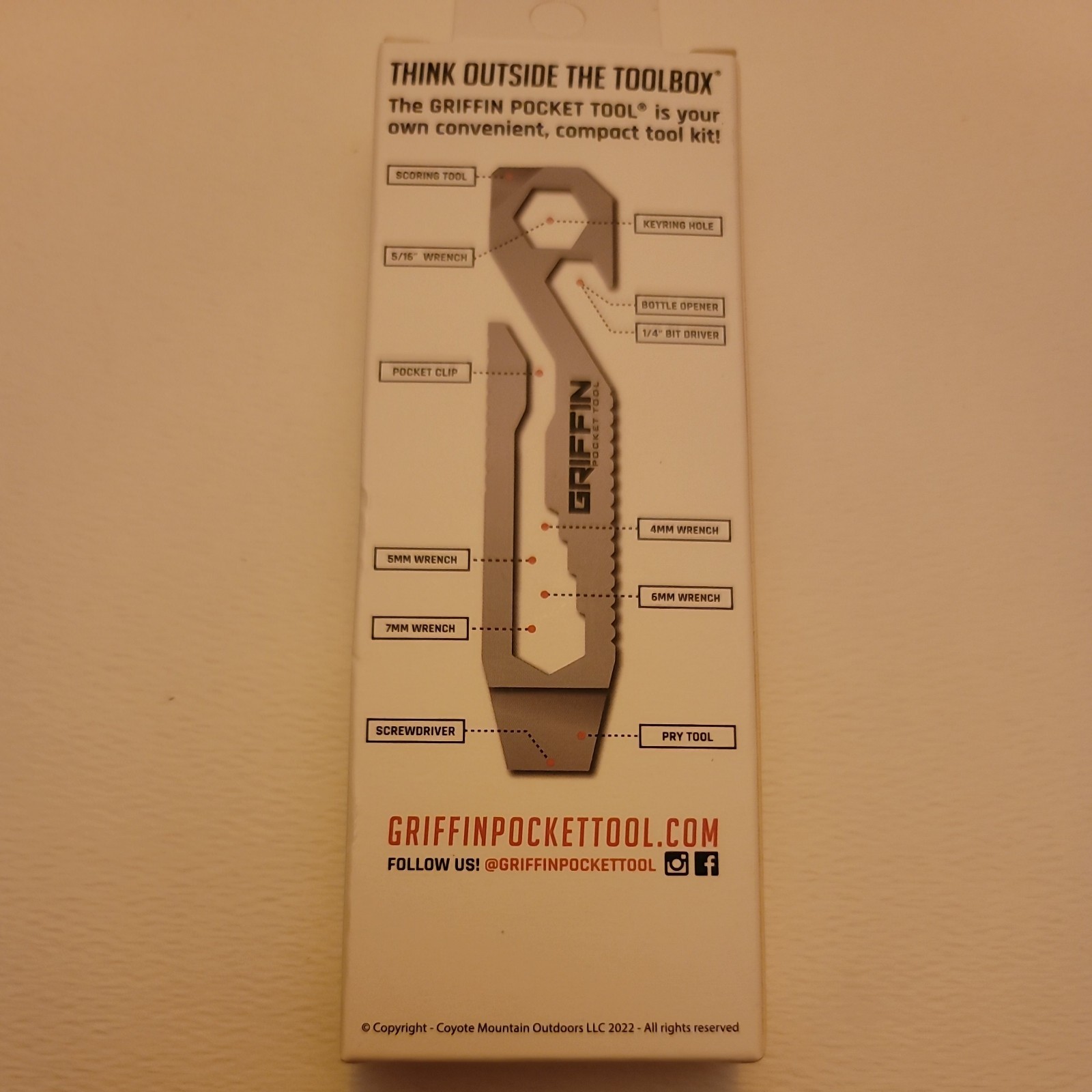 Griffin EDC Pocket Keychain Multitool Stainless Steel Construction