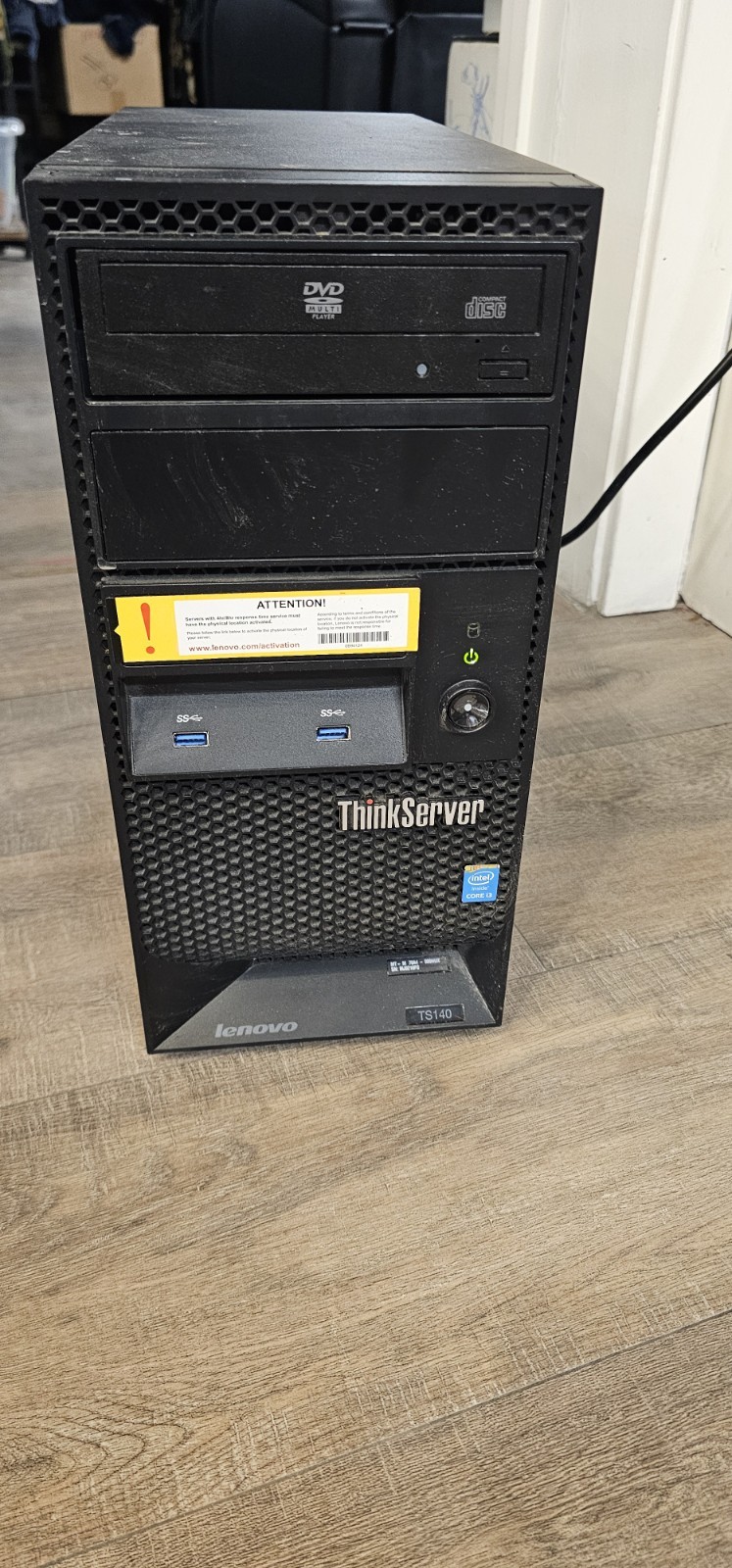 Lenovo ThinkServer Computer TS 140 CD Intel i3 Used Power Tested Only