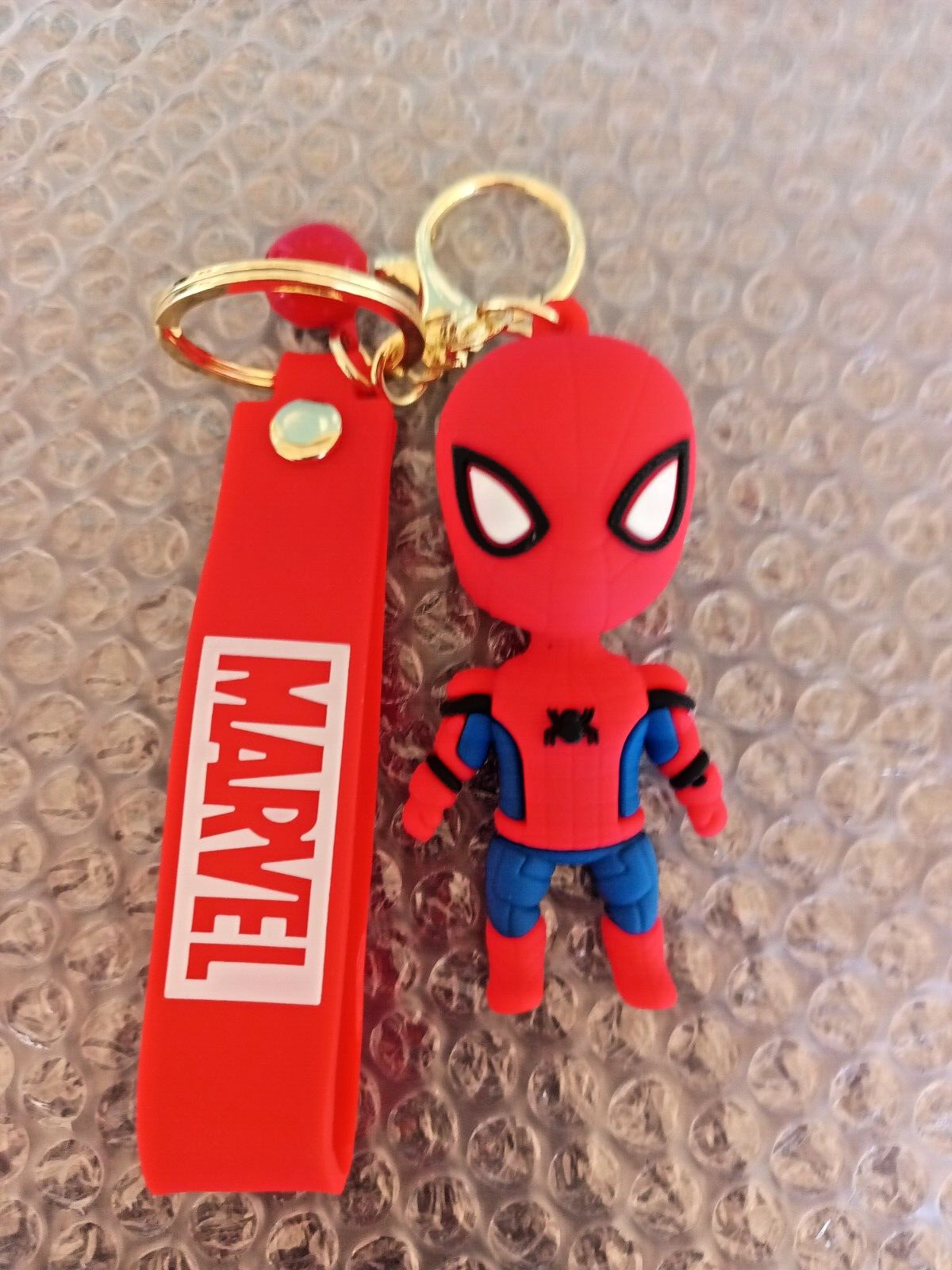 SPIDER=MAN "MARVEL"  KEYCHAIN / BACKPACK CLIP -PVC 3D -NEXT DAY SHIPPING