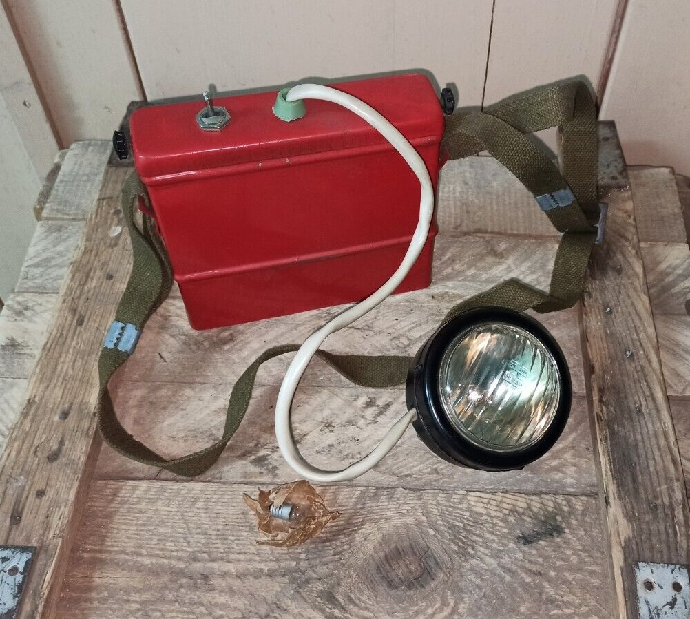 USSR Soviet Firefighter Vintage Flashlight Torch with Belt , NEW