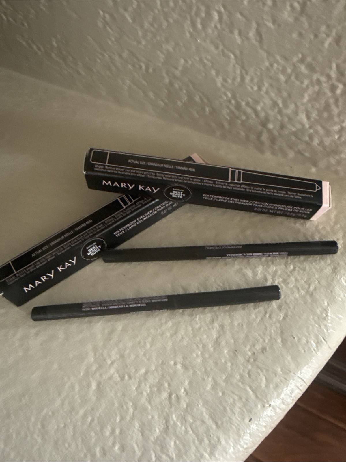 Lot Of 2 Mary Kay Waterproof Eye Liner, BLACK new formula  NIB