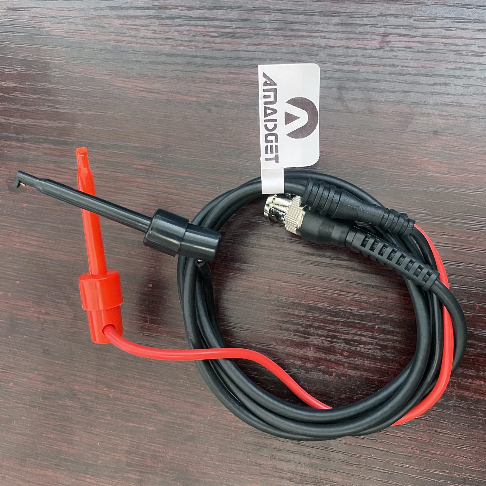 BNC to Mini Test Hook Clips Dual Hook Test Probe Cable Leads 120CM with Two Mini