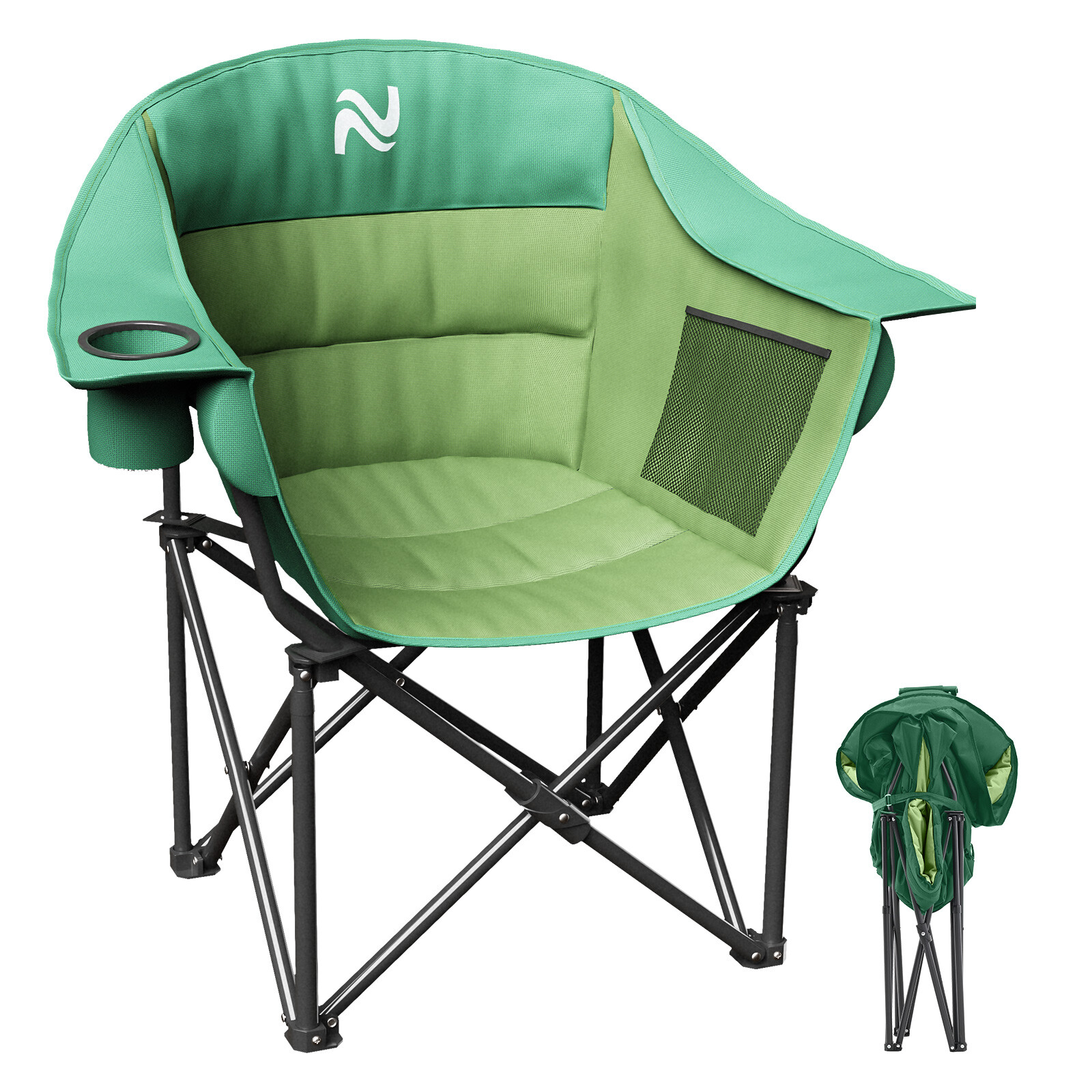 SLSY Camping Chair Outdoor Portable Chairs w/ Carry Bag 20"W Seat Patio Chair