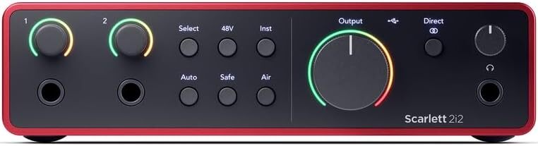 Focusrite Scarlett 2i2 Studio 4th Gen USB Audio Interface with Complete Bundle
