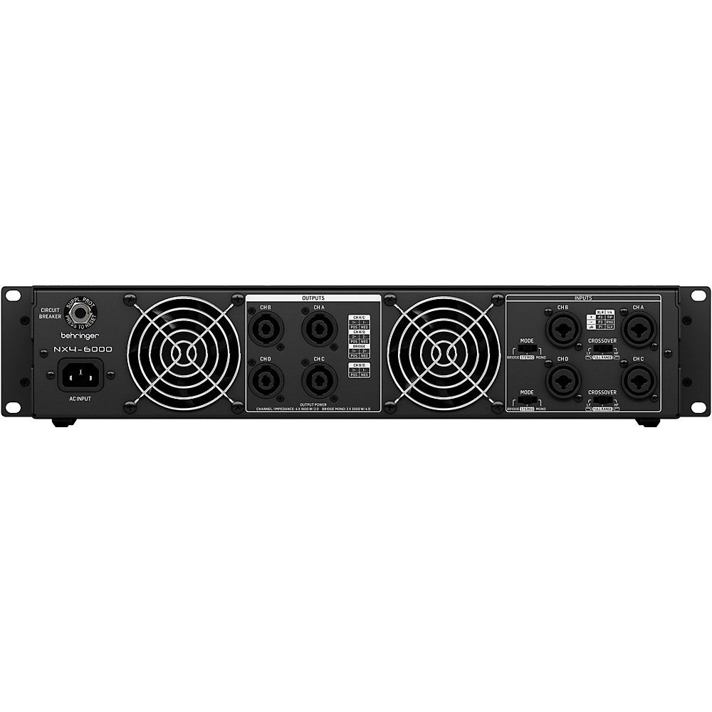 Behringer NX4-6000 6,000W 4-Channel Power Amplifier