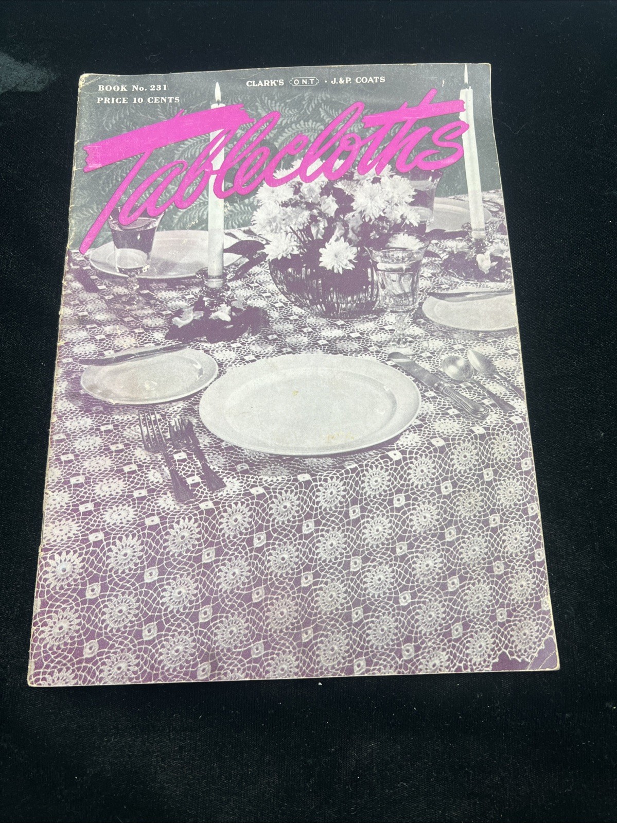 Tablecloths Pattern Book 231  1947 31 Page Crochet Clark’s Booklet 1940s Vtg