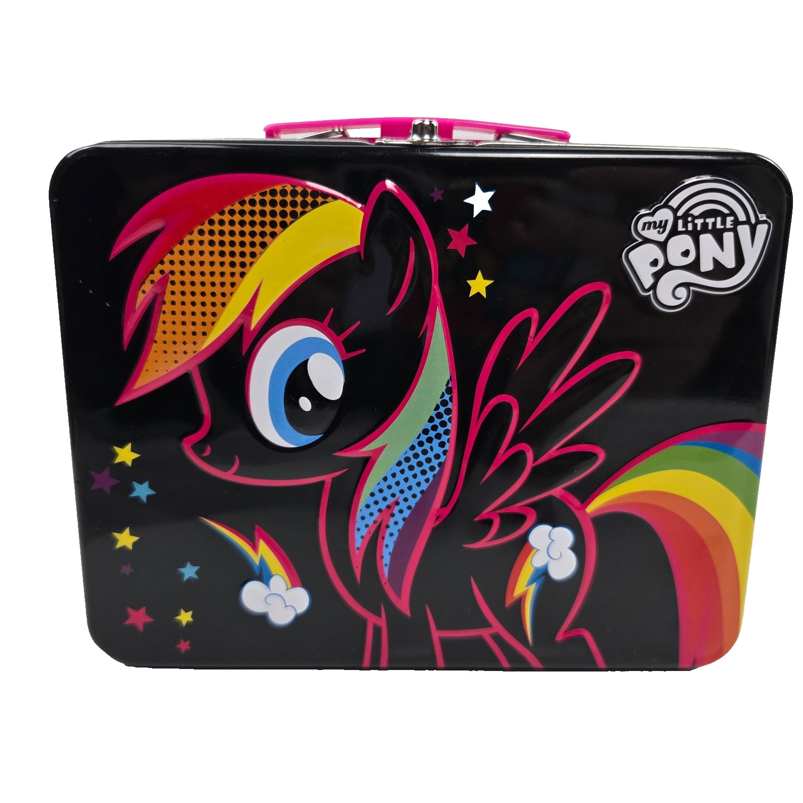 Rainbow Dash My Little Pony 2014 Sky High Black Tin Lunch Box
