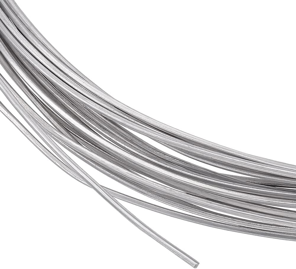 32.8Ft 18 Gauge Square Aluminum Wire, Metal Craft Wire Aluminum Wire, Bendable M