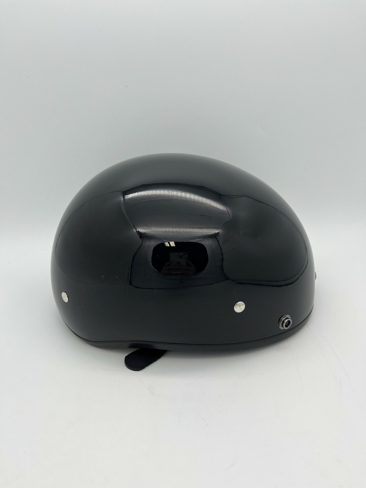 Daytona Skull Cap Half Shell Helmet Visor Kids Gloss Black Medium Open Box
