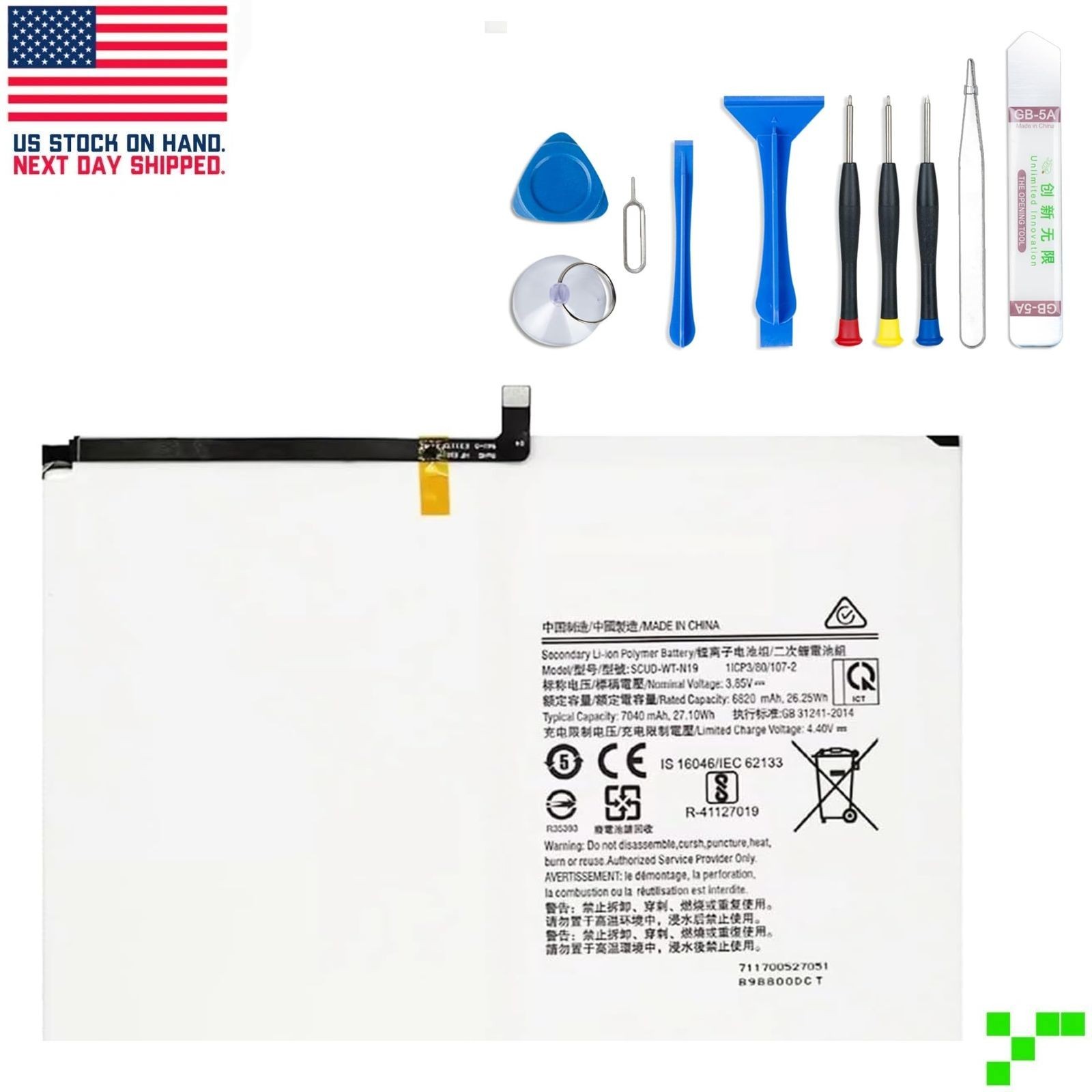 Battery For Samsung Galaxy Tab A7 10.4 2020 SM-T500 SM-T500 SM-T500N SCUD-WT-N19