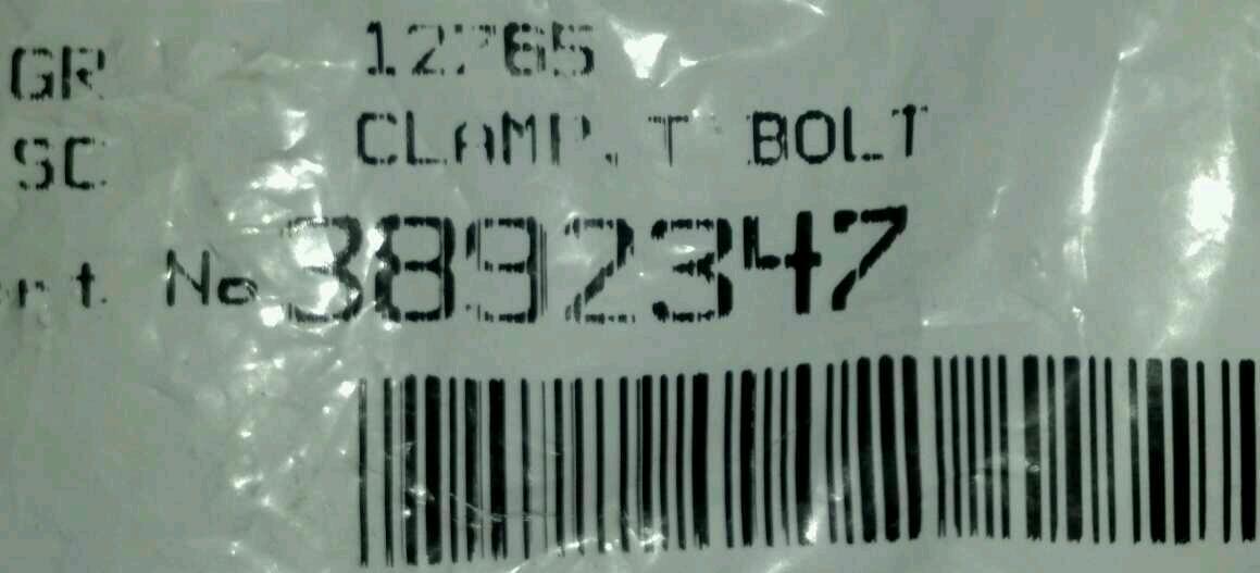 Cummins tee bolt clamp 3892347