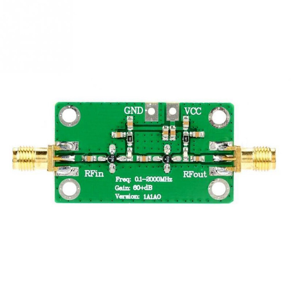 0.1-2000MHz Gain 60dB RF Broadband Amplifier Module LNA Board LNA 0.1~2GHZ