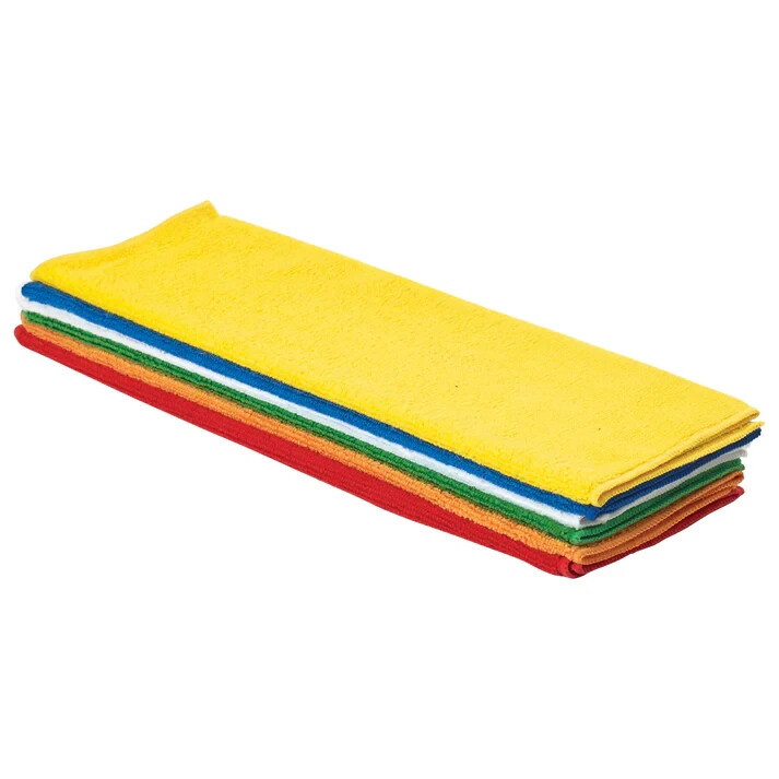 Winco Microfiber Towels, 16 by 16-Inch, Assorted Colors