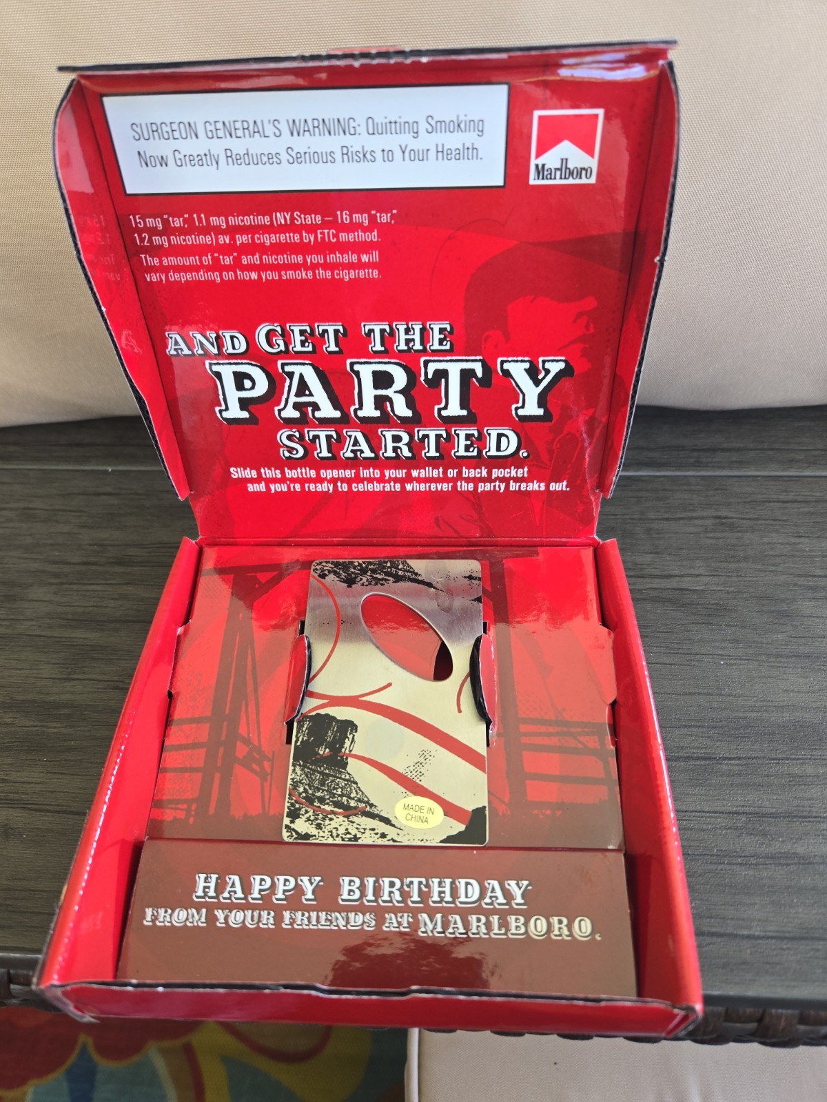 Marlboro Wallet Bottle Opener Birthday Gift in original box