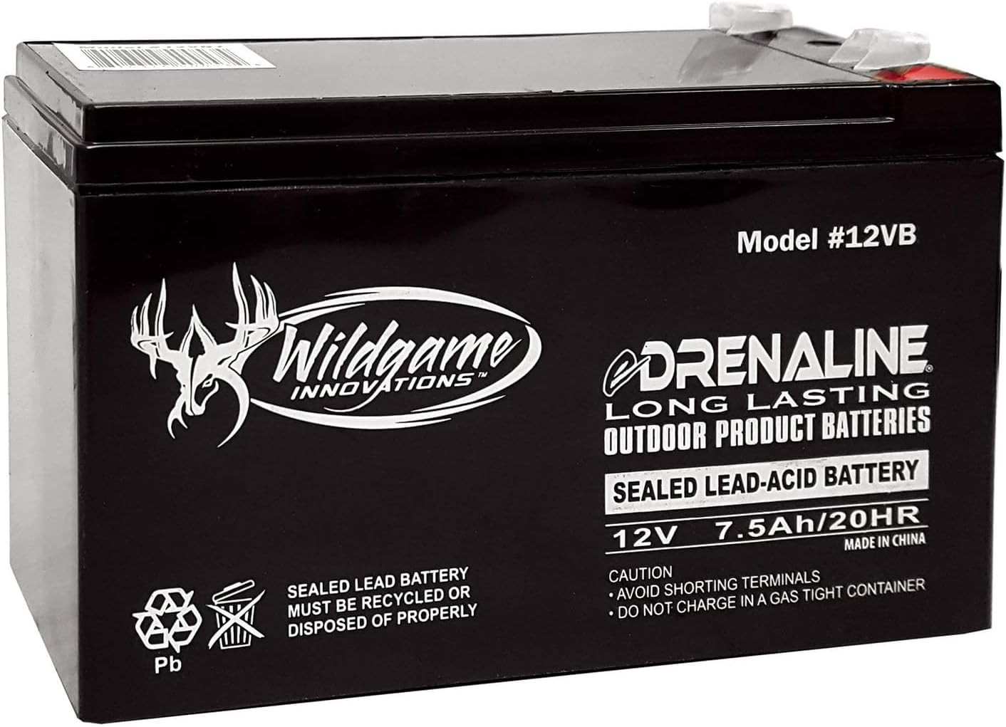 WILDGAME INNOVATIONS 12V Edrenaline Rechargeable Battery for Game Feeders Outdoo