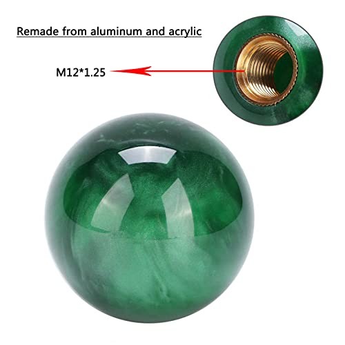 Shift knob Round Ball Marble Style Universal for Manual Automatic Vehicles gren