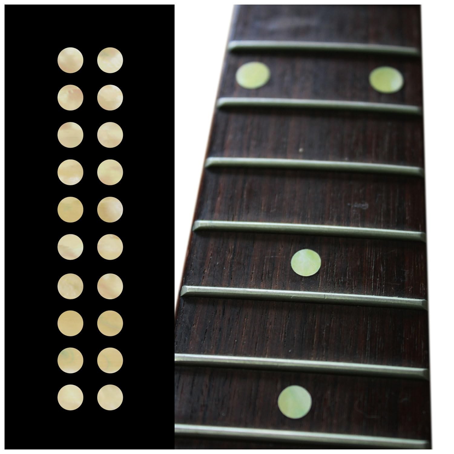 1/4"(6.35Mm) Dot Fret Markers - Aged White Pearl