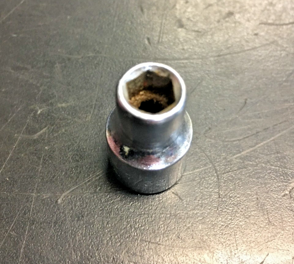 VLCHECK 7/32", 6 Point, Chrome Socket, 1/4" Drive, 1007, USA