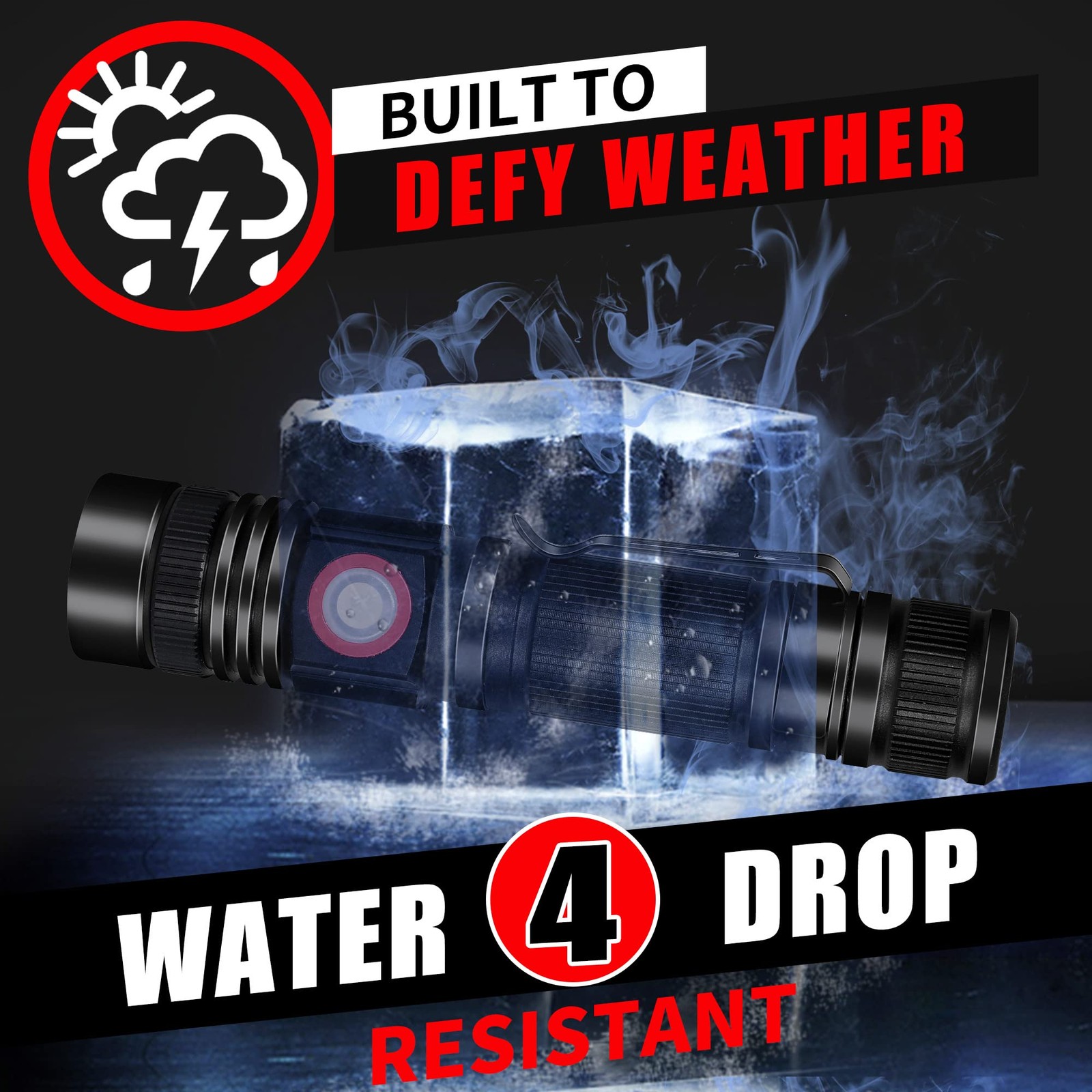 DARKBEAM LED Flashlights A300-White light, A300 White Light - 2 PACK