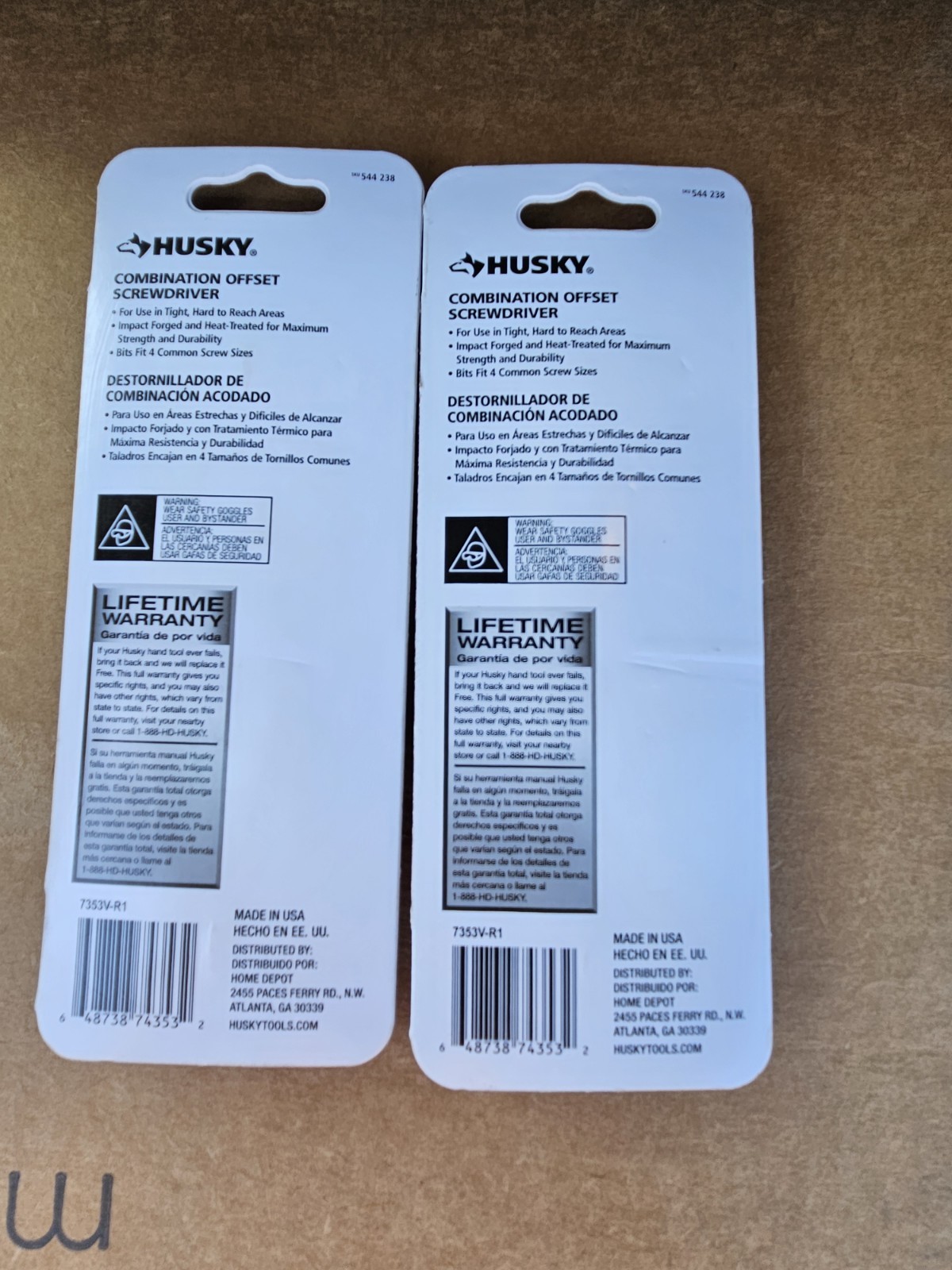 2 Pack Husky PRO 4 In 1 USA Made Combination Offset Screwdriver NEW In Package