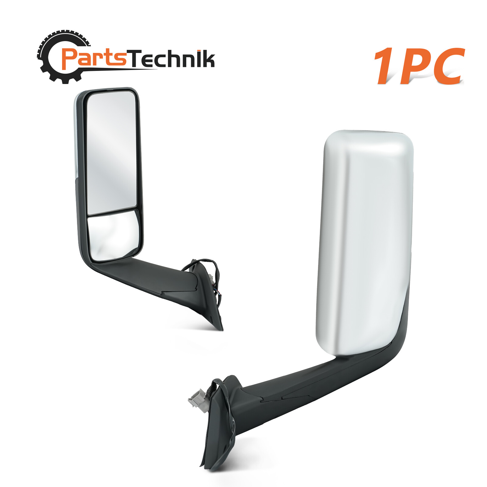 Door Mirror Chrome Left Driver Side Fit Freightliner Cascadia 2018-2023 w/Heated
