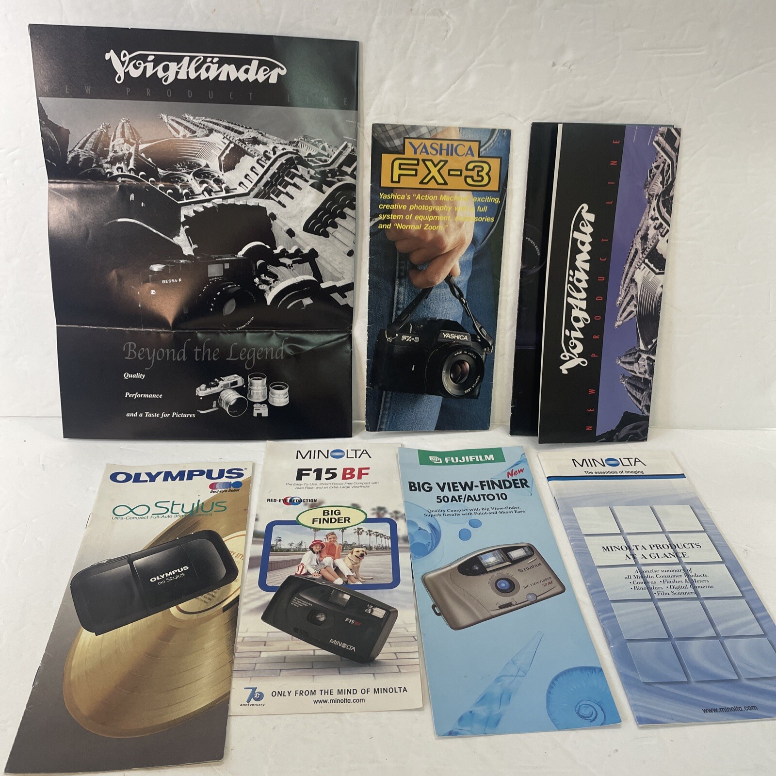 Vtg Camera Pamphlet Lot X7 yashica olympus Fuji