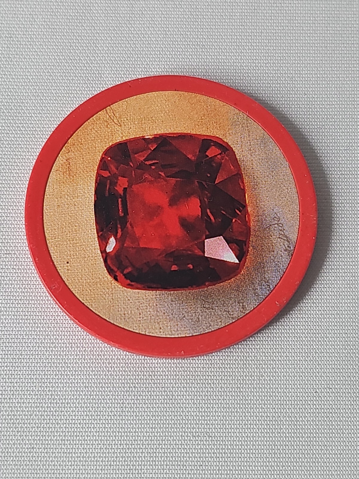 Splendor Game Ruby Token Red ONE Single Gem Piece Replacement Part Token Chip