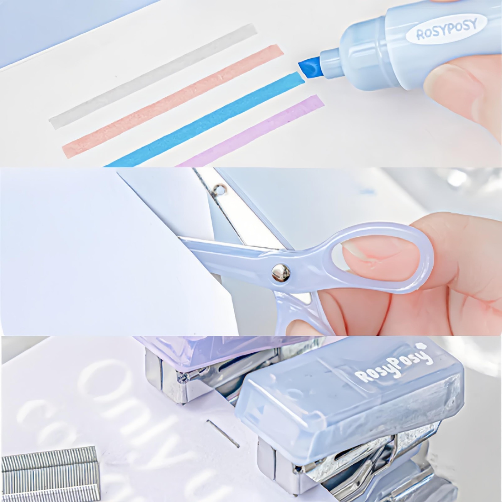 7PCS Office Supplies Kit - Mini Size for Portability, Set for Convenient and ...
