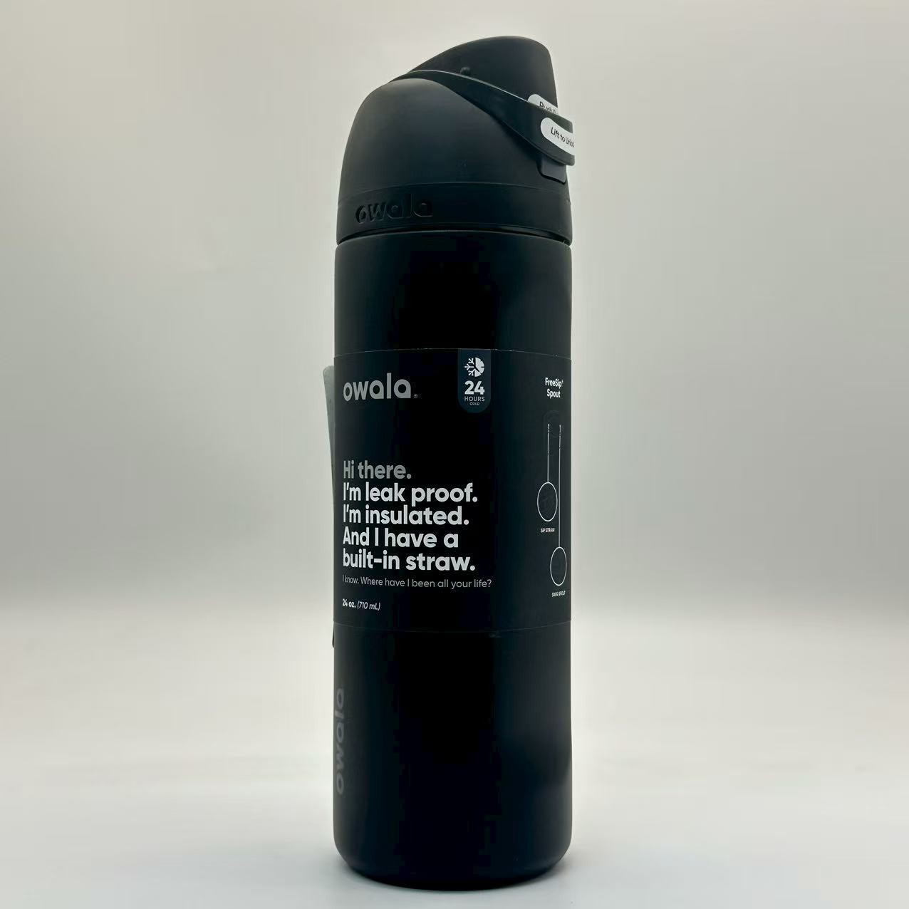 Owala FreeSip 24oz Stainless Steel Water Bottle Very Very Dark Top Quality
