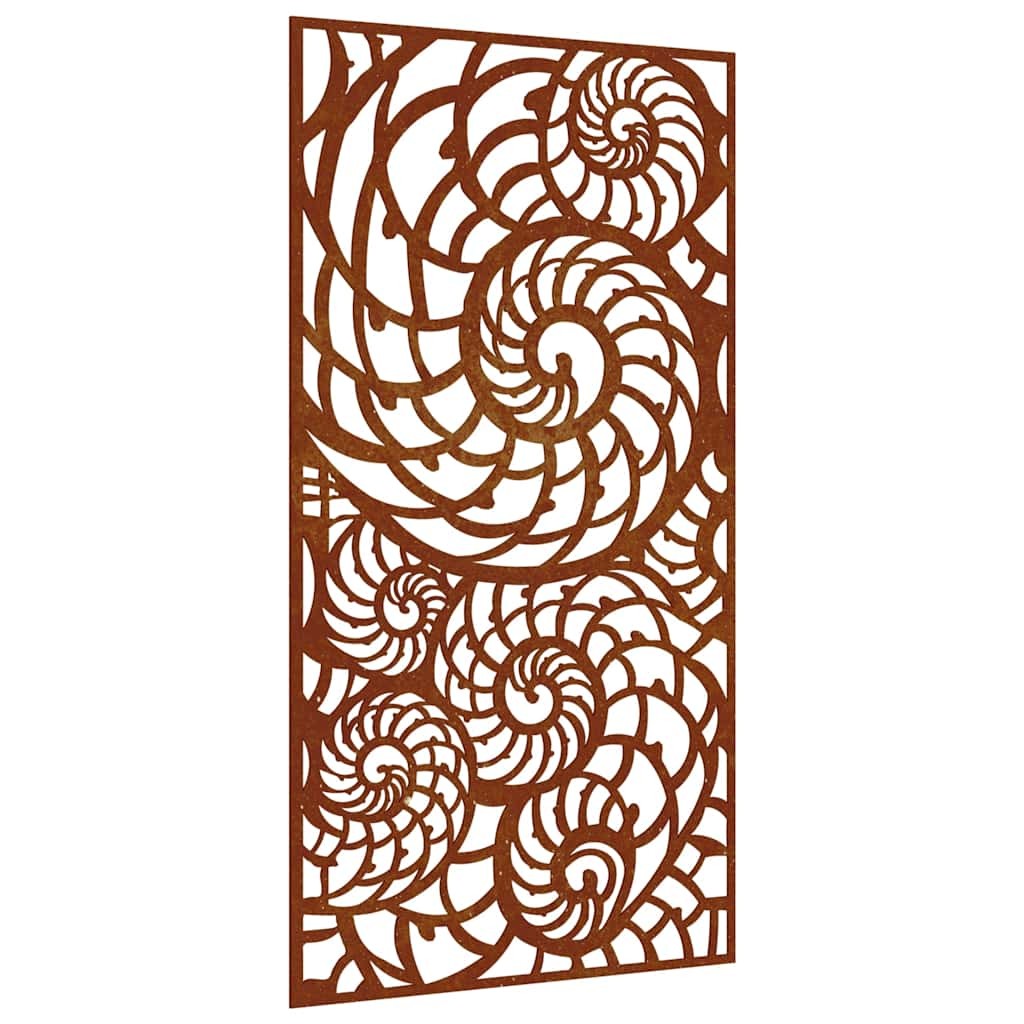 Wall Art Outdoor Patio Metal Wall Decoration Corten Steel Shell Design vidaXL