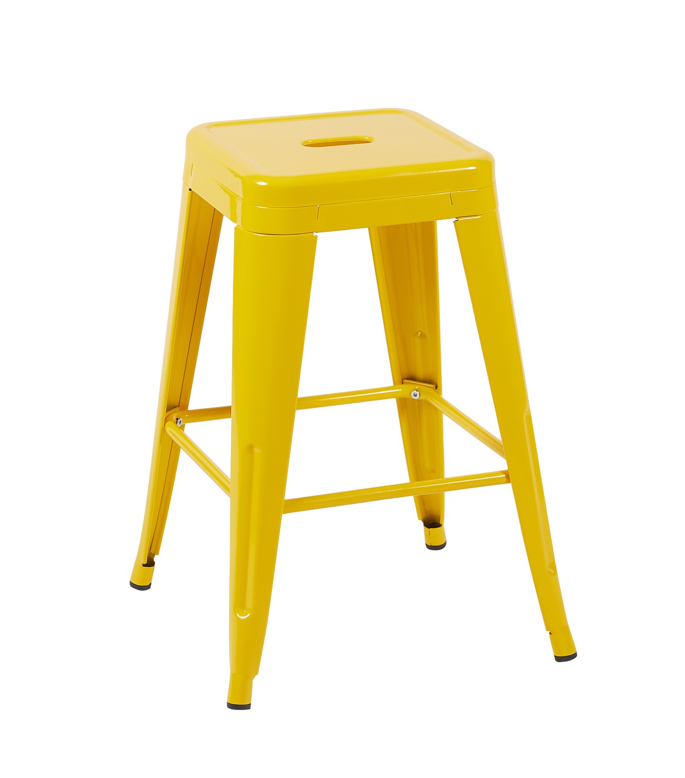 24 Inch Counter Height Stool, Backless Metal Bar Stools Set of 4, Non-Stackabl