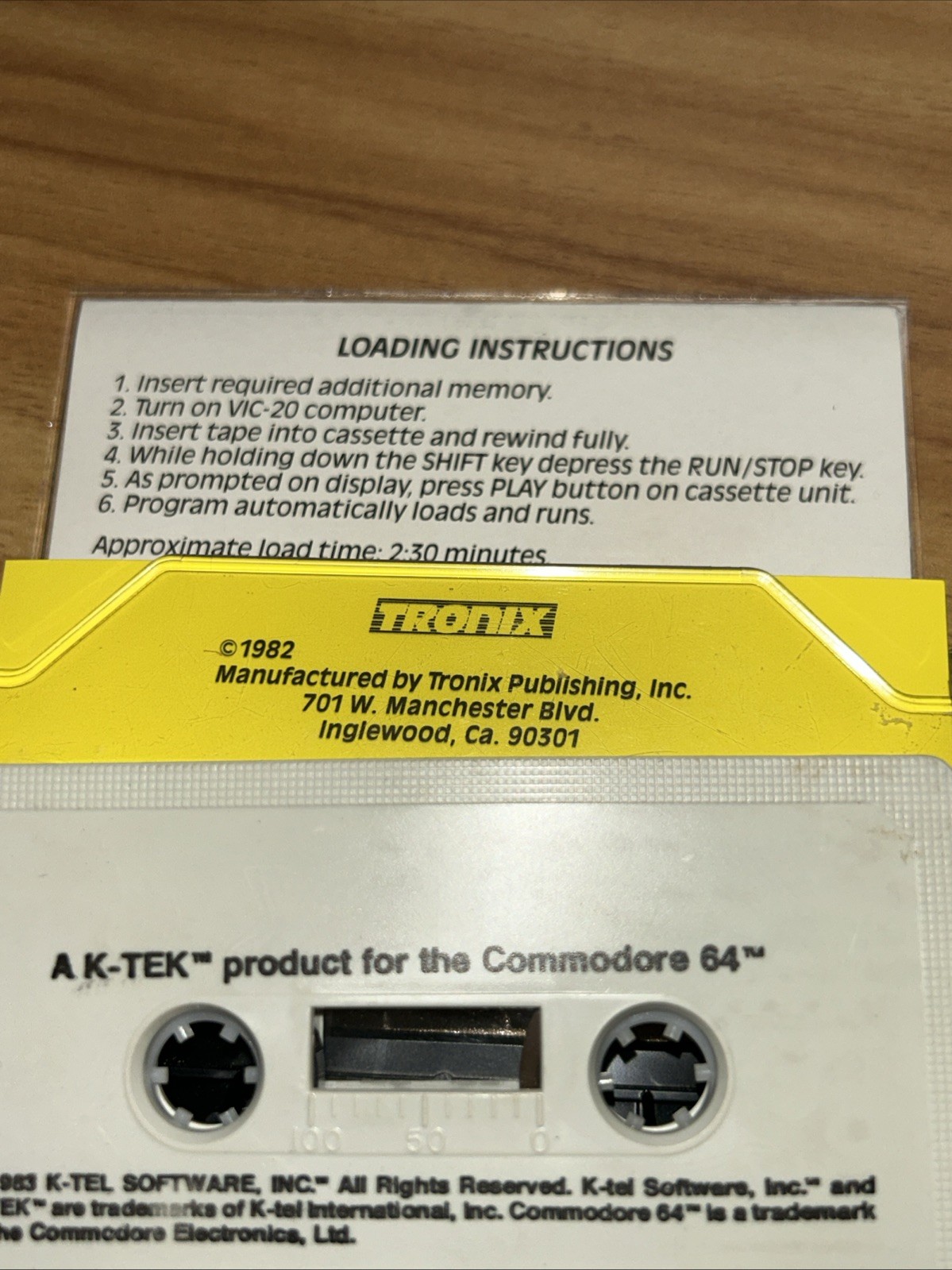 Sidewinder For Commodore Vic 20