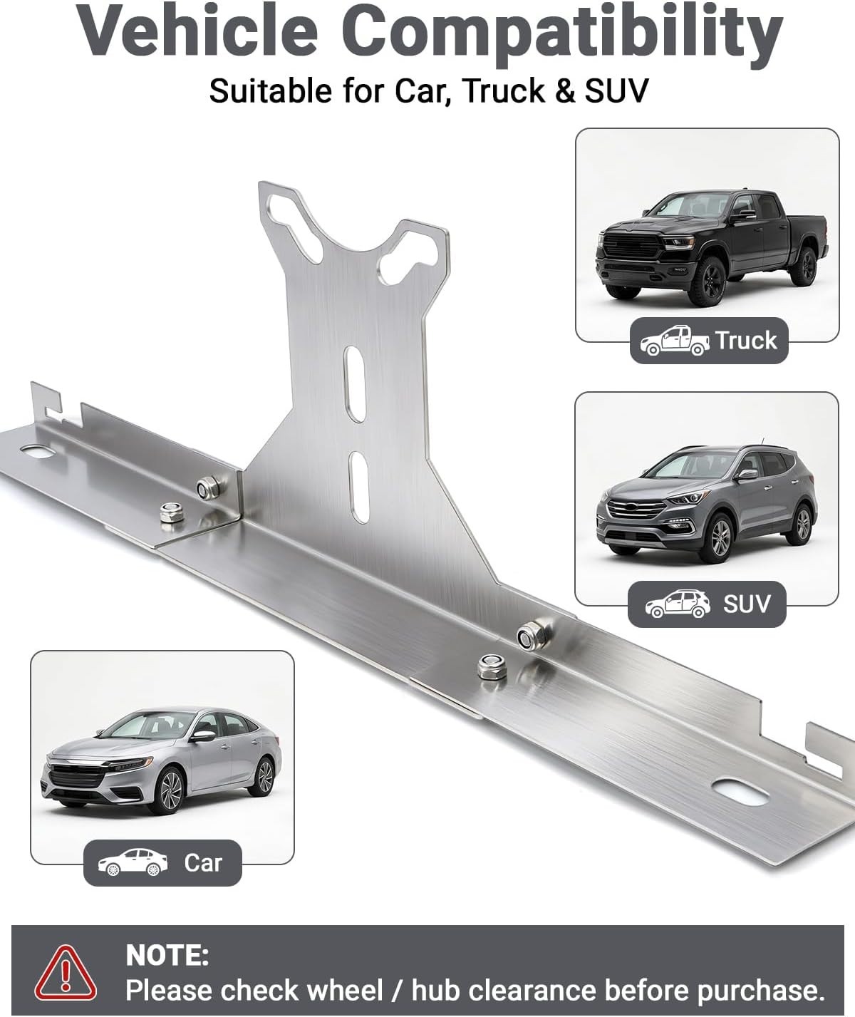 Wheel Alignment Tool for DIY Toe Adjustment, Stainless Steel Toe Alignment Pl...
